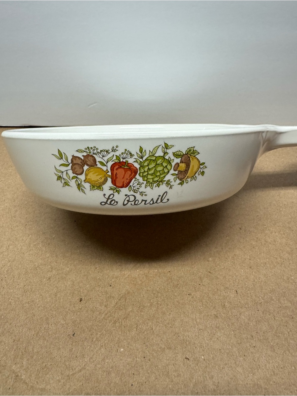 Corningware White Le Persil Ceramic Serving Dish with Vegetable Design